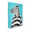 Stupell Industries Zebra In A Striped Shirt Portrait Canvas Wall Art